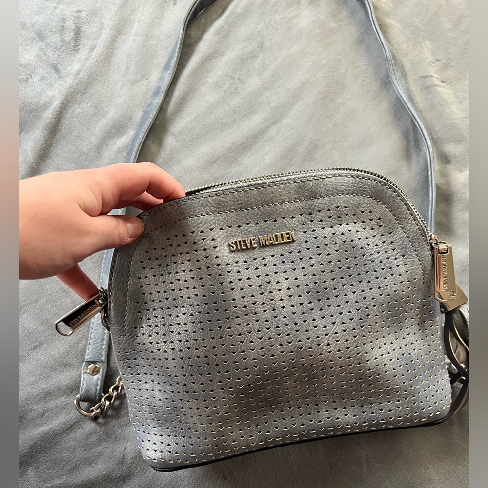 Steve Madden Blue-Gray Crossbody Purse